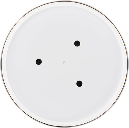 Sensei 4.3 x 8.8 Inch Round Knife Block 1 Round Slotted Knife Holder - Soft Touch Holds 9 Knives White Plastic Universal Knife Holder For Easy Storage