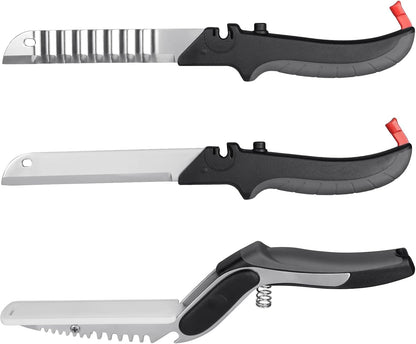 2-in-1 Kitchen Scissors with Replaceable Straight & Wavy Blades, Multi-Functional Kitchen Shears with Integrated Cutting Board, Safety Lock & Dishwasher Safe for Food, cheese, Salad, Fruit