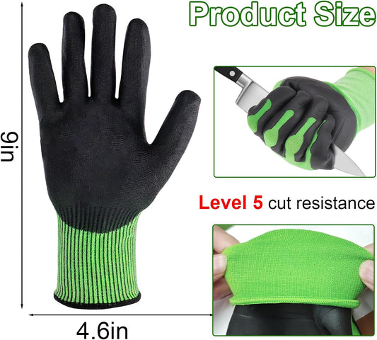 Oyster Shucking Gloves, Oyster Shucker Tool Protectors Handguard, Oyster Opener Machine Kit, Easy to Use Oyster Holders Seafood Tool (Green-Black