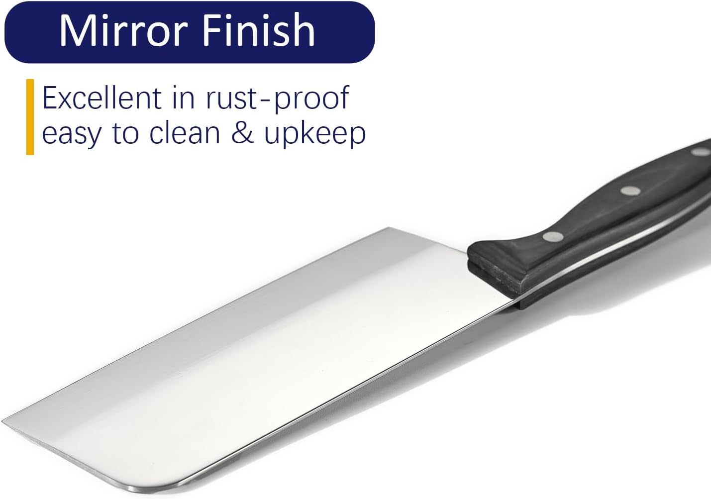 Meat Knife 7 Inch - High Carbon Steel Ultra Sharp Forged Chinese Cleaver, Lightweight Vegetable Knife with Mirror Finish Blade, Ergonomic Merbau Handle & Gift Box