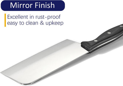 Meat Knife 7 Inch - High Carbon Steel Ultra Sharp Forged Chinese Cleaver, Lightweight Vegetable Knife with Mirror Finish Blade, Ergonomic Merbau Handle & Gift Box