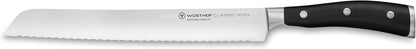 Wüsthof Classic IKON 9" Double Serrated Bread Knife, Black