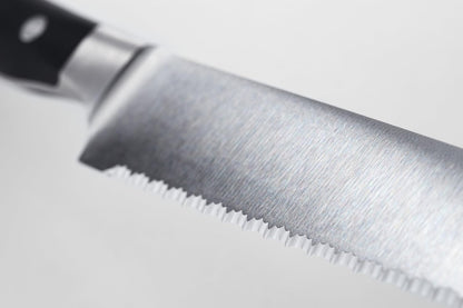 Wüsthof Classic IKON 9" Double Serrated Bread Knife, Black