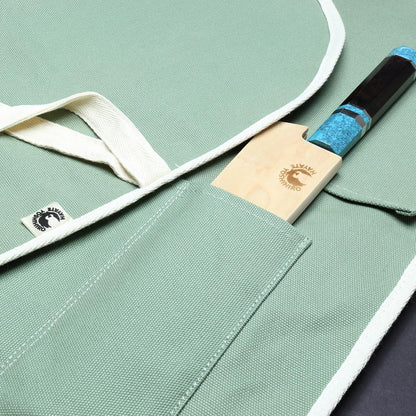 Yoshihiro Cotton Knife Pouch/bag Japanese Sushi Chef Knife Accessories (6 slots, Olive-Green)