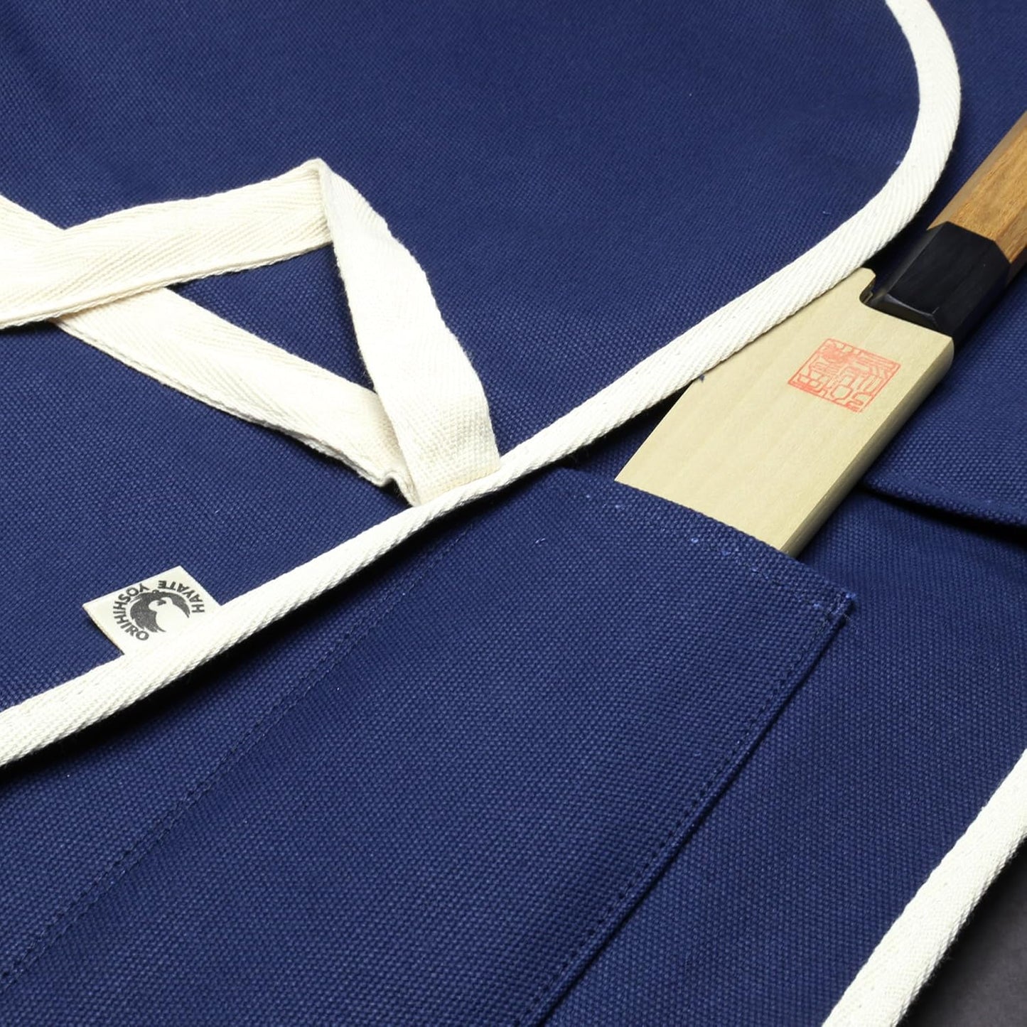 Yoshihiro Cotton Knife Pouch/bag Japanese Sushi Chef Knife Accessories (6 slots, Olive-Green)