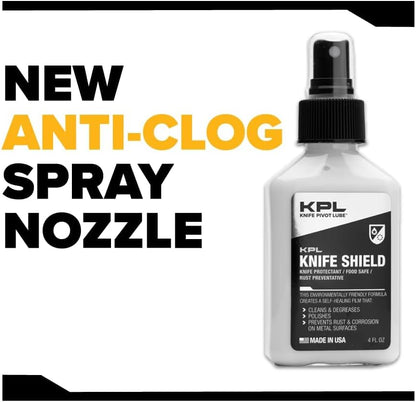 – Knife Shield Corrosion Preventive – Food Safe Rust Protection & Water Based Cleanser – 4 fl oz