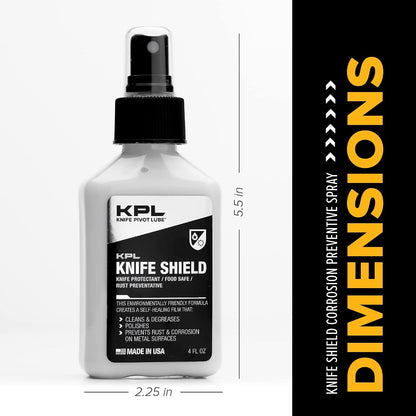 – Knife Shield Corrosion Preventive – Food Safe Rust Protection & Water Based Cleanser – 4 fl oz