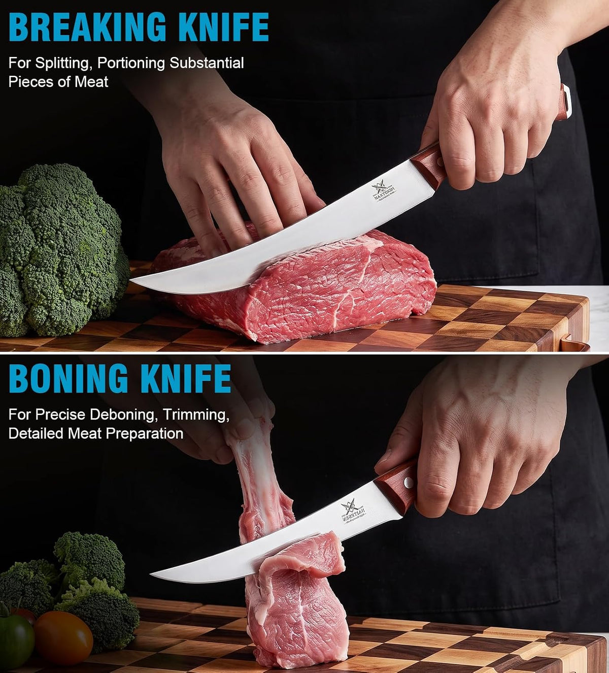 Brisket Carving Knife and All Purpose Kitchen Shears Set