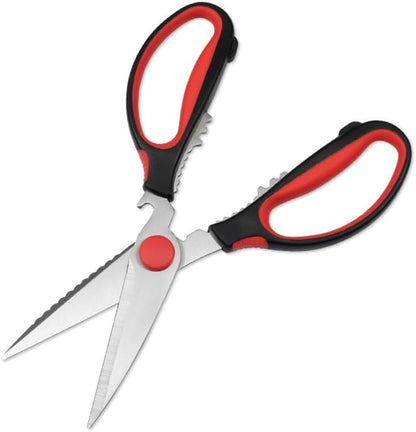 Premium Come Apart Kitchen Scissors All Purpose Heavy Duty Kitchen Shears for Food Scissors Kitchen Utensils, Dishwasher Safe, Black Grey