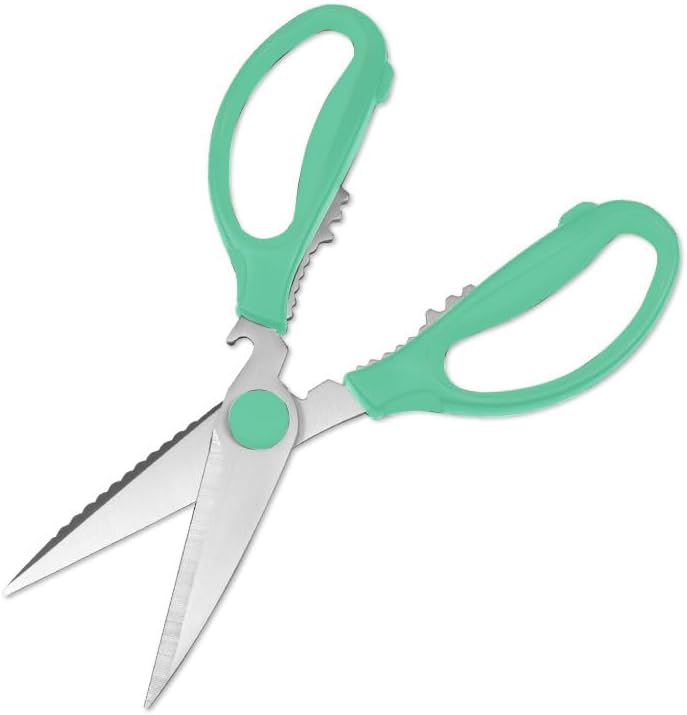 Premium Come Apart Kitchen Scissors All Purpose Heavy Duty Kitchen Shears for Food Scissors Kitchen Utensils, Dishwasher Safe, Black Grey