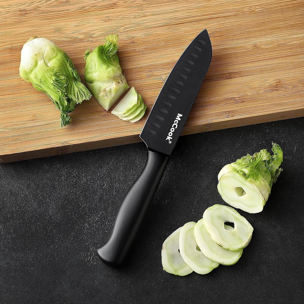 ® Knife Sets, German Stainless Steel Kitchen Knife Block Sets with Built-in Sharpener, 15 Piece Chef Knife and More, Razor Sharp, Restaurant Grade, Anti-Rust, Elegant Box for Gift