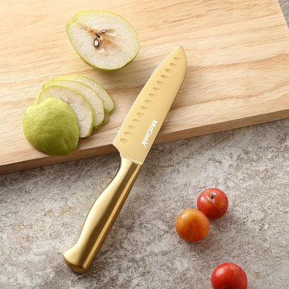 ® Knife Sets, German Stainless Steel Kitchen Knife Block Sets with Built-in Sharpener, 15 Piece Chef Knife and More, Razor Sharp, Restaurant Grade, Anti-Rust, Elegant Box for Gift