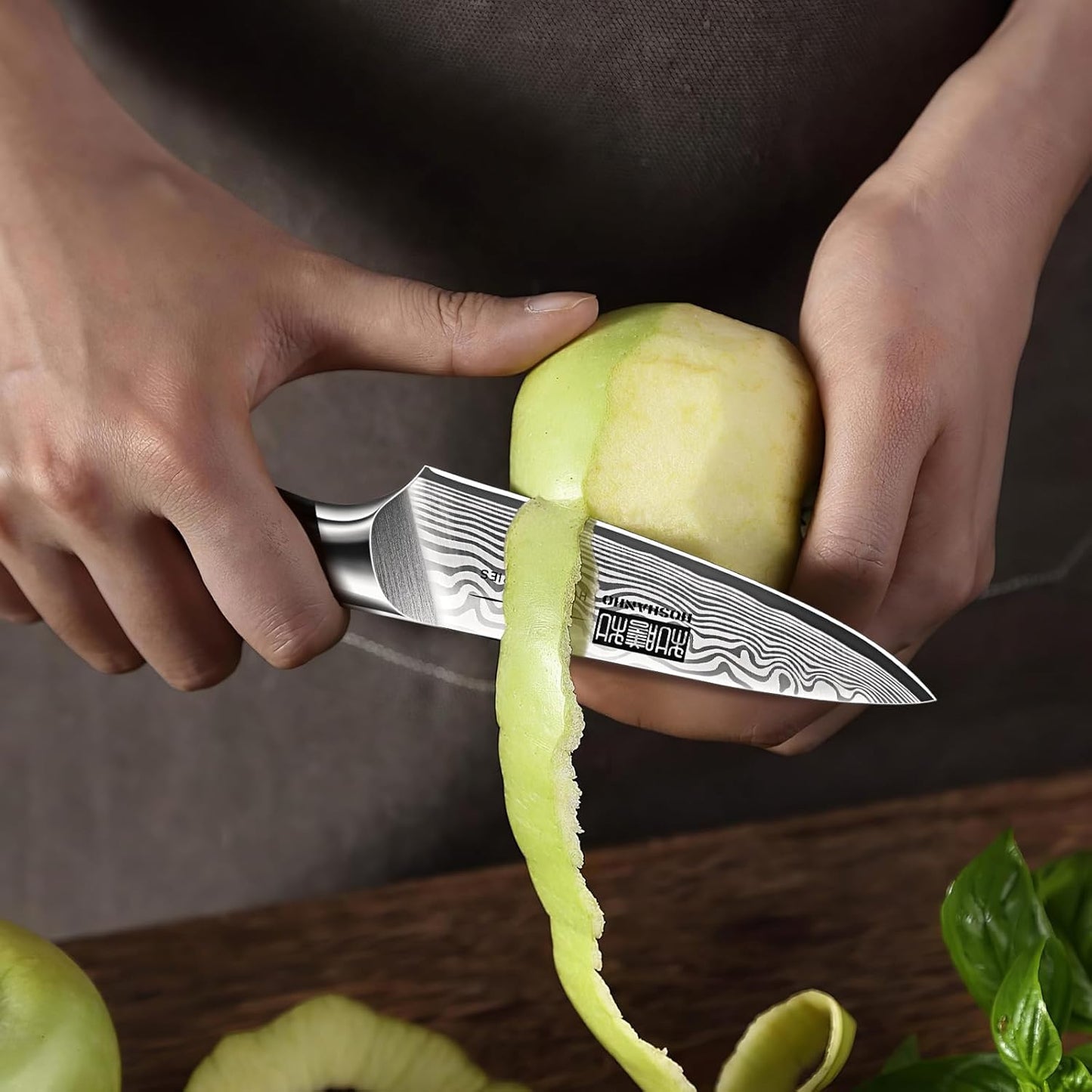 Paring Knife 3.75 Inch, Powder Steel Forged Small Kitchen Knife | Razor Sharp Fruit Knife for Peeling & Coring, Japanese Peeling Knife with Ergonomic Pakkawood Handle, Thoughtful Gifts