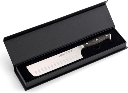 7” Nakiri Knife. High Carbon x50 German Steel Kitchen Knife – Magnetic Gift Boxed Japanese Knife.