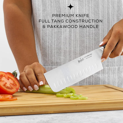 7” Nakiri Knife. High Carbon x50 German Steel Kitchen Knife – Magnetic Gift Boxed Japanese Knife.