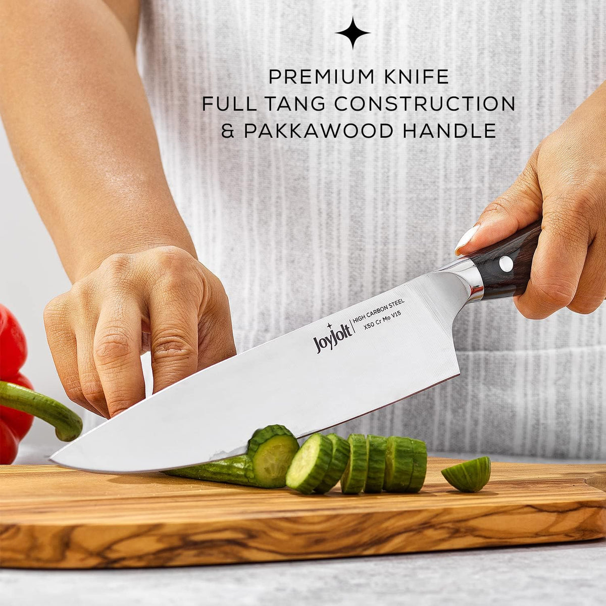 7” Nakiri Knife. High Carbon x50 German Steel Kitchen Knife – Magnetic Gift Boxed Japanese Knife.
