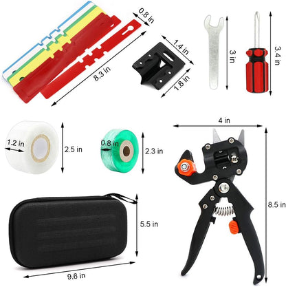 Upgrage Garden Grafting Tools, 2 in 1 Garden Pruning Tools Including Grafting Knife, Pruning Shears, Replacement Blades Grafting Tapes and Labels for Plant Branch Fruit Tree Cutting Pruner Tool Kits