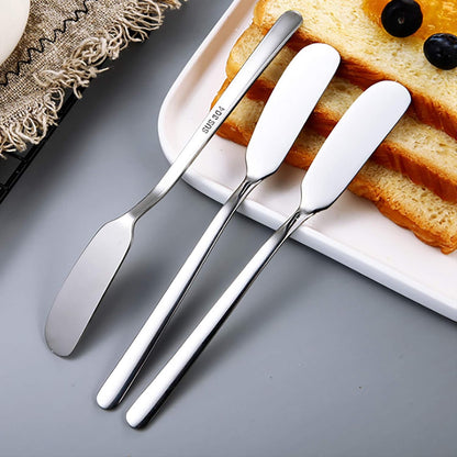 Cheese Spreader Knife Set 4-Piece Stainless Steel Butter Knife Small Sandwich Condiment Jam Bread Cream Canape Knives Spatula 6.5-inch