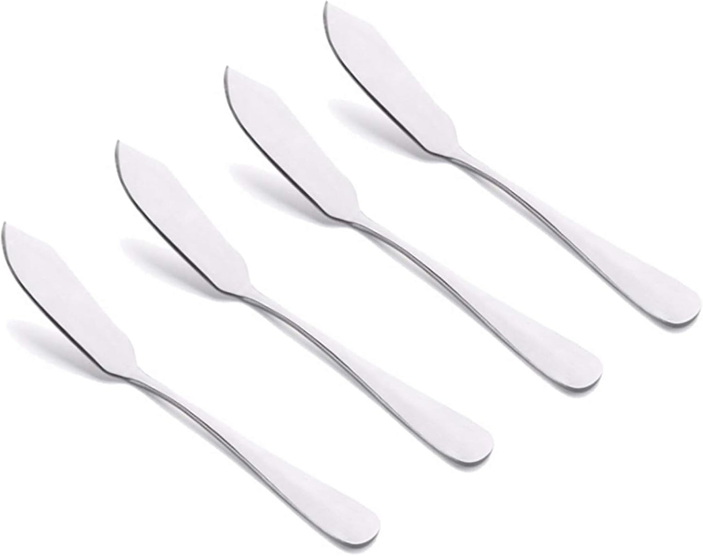 Cheese Spreader Knife Set 4-Piece Stainless Steel Butter Knife Small Sandwich Condiment Jam Bread Cream Canape Knives Spatula 6.5-inch