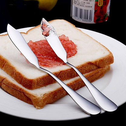 Cheese Spreader Knife Set 4-Piece Stainless Steel Butter Knife Small Sandwich Condiment Jam Bread Cream Canape Knives Spatula 6.5-inch