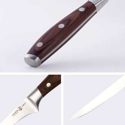 Avanta Forged 7” Flexible Boning Knife - German X50 Stainless Steel - Rust Resistant & Easy to Maintain