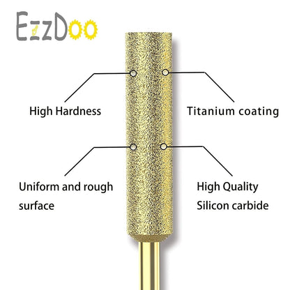 Titanium Coated Chainsaw Sharpener Bits, High Hardness Sharpening Wheels for Electric Chain Saw Sharpeners & Rotary Tools, Includes Copper Collet. 8 Pcs (3/16", 4.8mm)