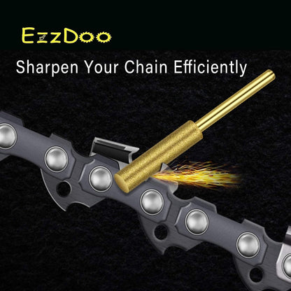 Titanium Coated Chainsaw Sharpener Bits, High Hardness Sharpening Wheels for Electric Chain Saw Sharpeners & Rotary Tools, Includes Copper Collet. 8 Pcs (3/16", 4.8mm)