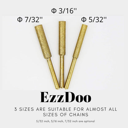 Titanium Coated Chainsaw Sharpener Bits, High Hardness Sharpening Wheels for Electric Chain Saw Sharpeners & Rotary Tools, Includes Copper Collet. 8 Pcs (3/16", 4.8mm)