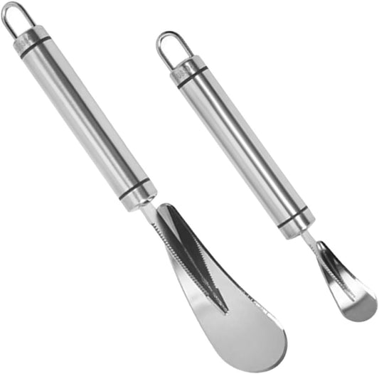 2pcs Stainless Steel Citrus Peeler Grapefruit Knife Orange Peeling Tool for Effortless Fruit Skin Removal Essential Kitchen Gadget for Grapefruits and Oranges