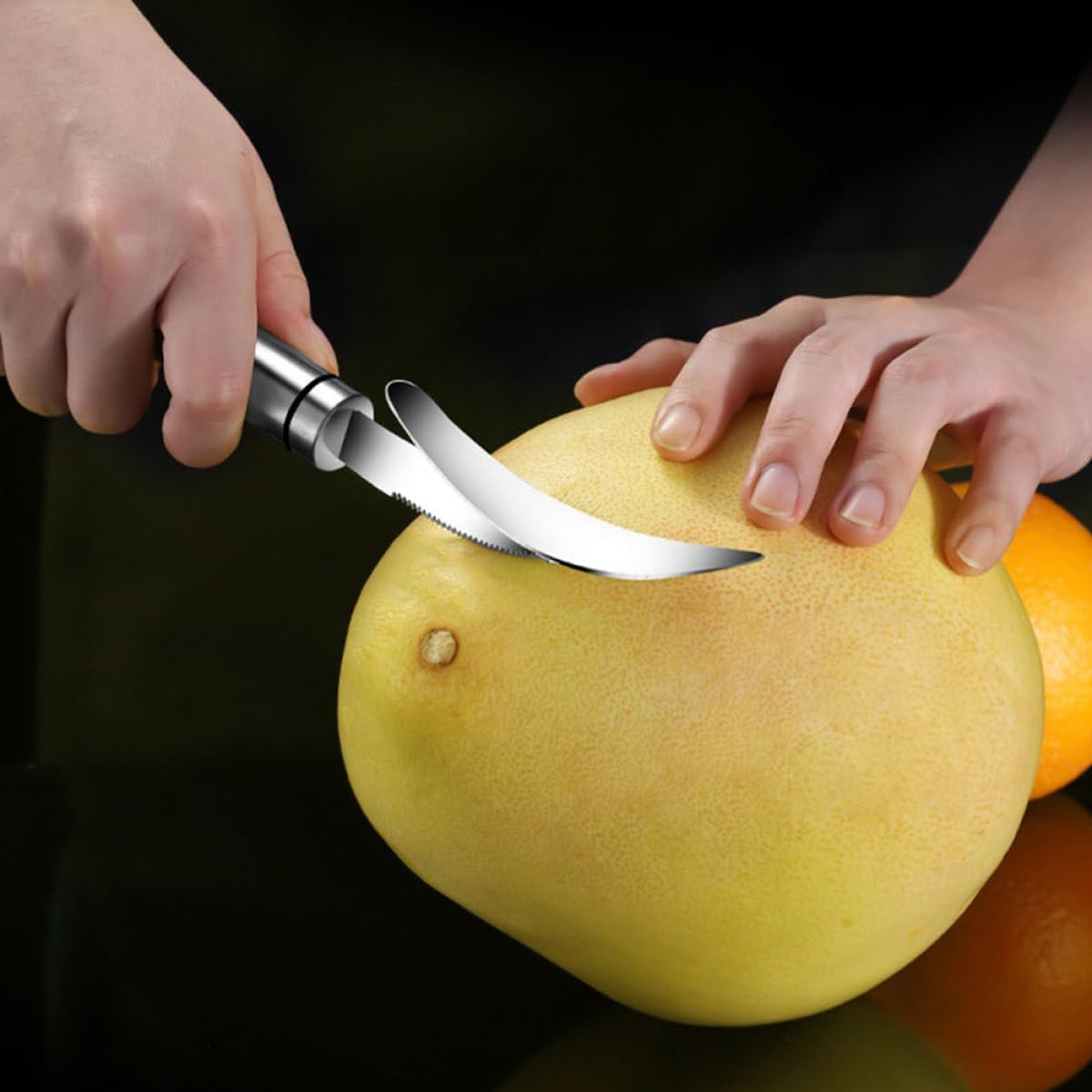 2pcs Stainless Steel Citrus Peeler Grapefruit Knife Orange Peeling Tool for Effortless Fruit Skin Removal Essential Kitchen Gadget for Grapefruits and Oranges