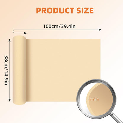 39"x15" EVA Foam Roll, 86 kg/m3 High Density 4MM Thick Foam Sheets, Flexible & Easy to Cut Ideal Material for Cosplay Supplies, DIY Projects, Drawer Mat, Crafts and Arts（1Pack Black)