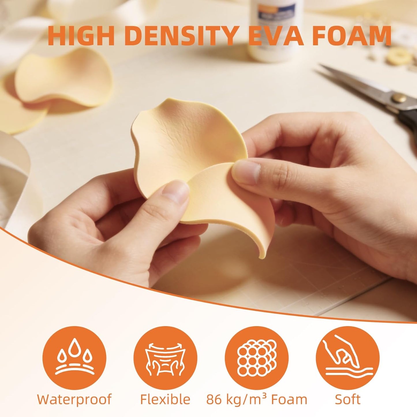 39"x15" EVA Foam Roll, 86 kg/m3 High Density 4MM Thick Foam Sheets, Flexible & Easy to Cut Ideal Material for Cosplay Supplies, DIY Projects, Drawer Mat, Crafts and Arts（1Pack Black)