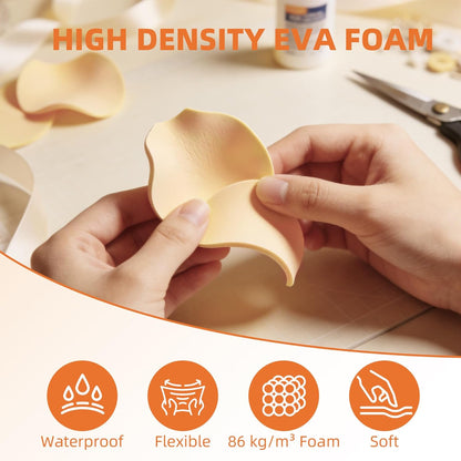 39"x15" EVA Foam Roll, 86 kg/m3 High Density 4MM Thick Foam Sheets, Flexible & Easy to Cut Ideal Material for Cosplay Supplies, DIY Projects, Drawer Mat, Crafts and Arts（1Pack Black)