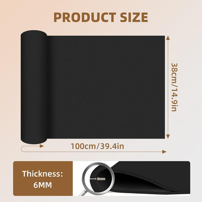 39"x15" EVA Foam Roll, 86 kg/m3 High Density 4MM Thick Foam Sheets, Flexible & Easy to Cut Ideal Material for Cosplay Supplies, DIY Projects, Drawer Mat, Crafts and Arts（1Pack Black)