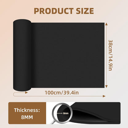39"x15" EVA Foam Roll, 86 kg/m3 High Density 4MM Thick Foam Sheets, Flexible & Easy to Cut Ideal Material for Cosplay Supplies, DIY Projects, Drawer Mat, Crafts and Arts（1Pack Black)