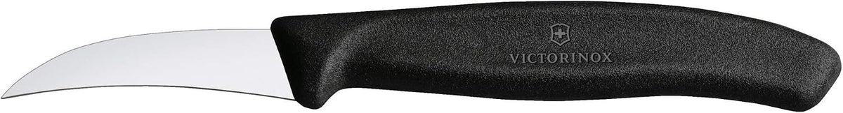 Swiss Classic Curved Shaping Knife - Dishwasher Safe and Non-Slip Handle, Black 2.5 in
