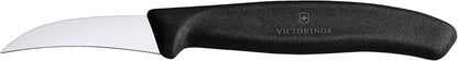 Swiss Classic Curved Shaping Knife - Dishwasher Safe and Non-Slip Handle, Black 2.5 in