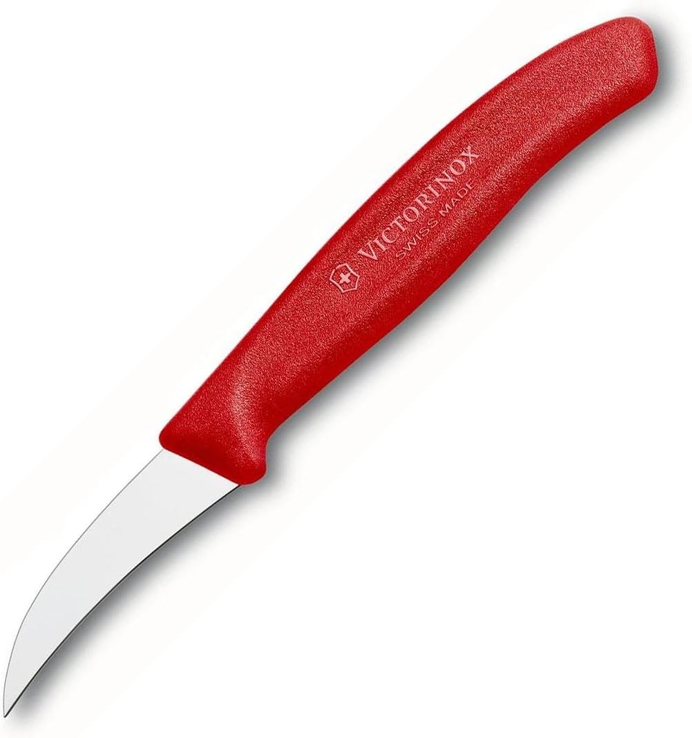 Swiss Classic Curved Shaping Knife - Dishwasher Safe and Non-Slip Handle, Black 2.5 in