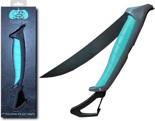Stowaway Folding Filet Knife with Built in Carabiner -7inch
