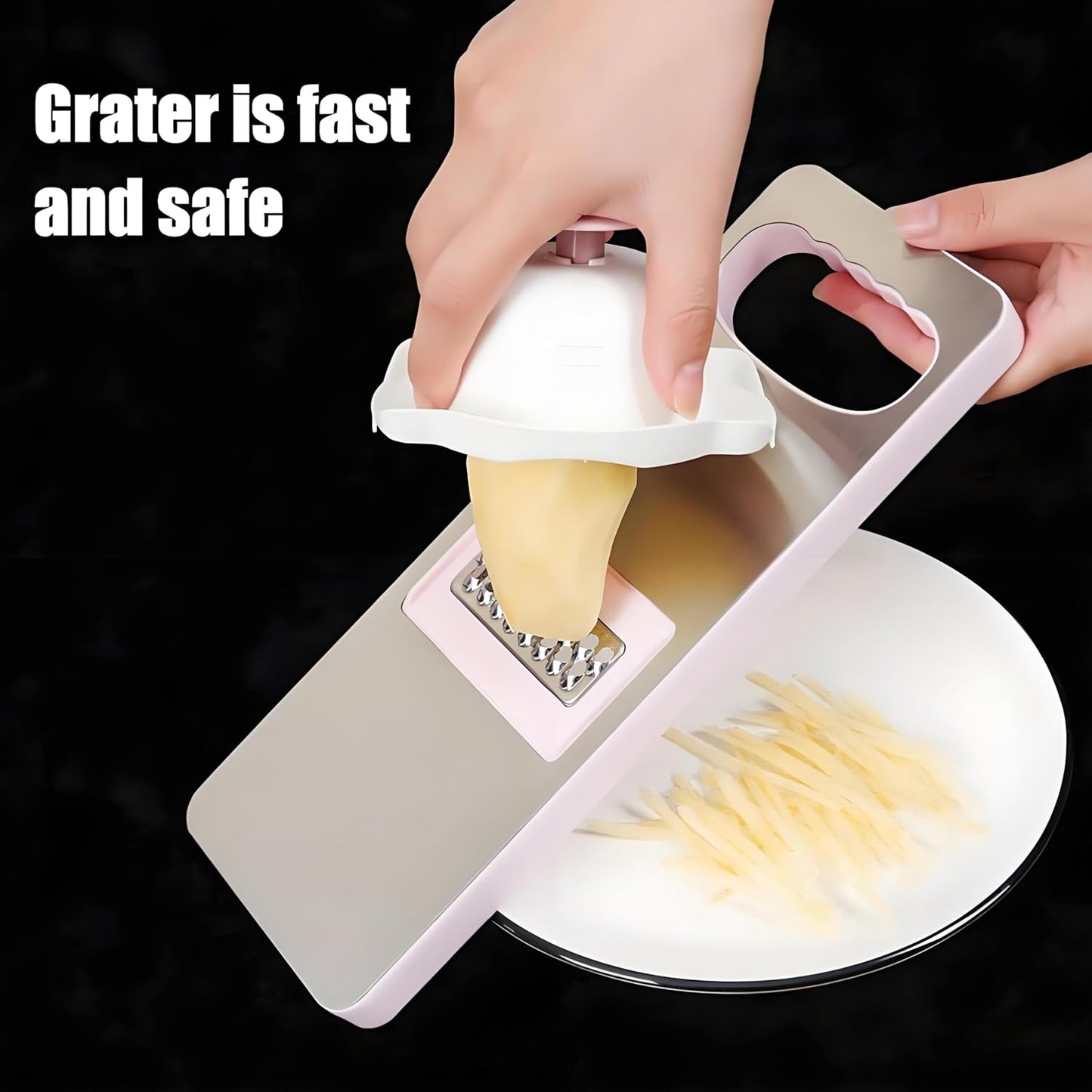 Onion Slicer Holder, Cut Resistant Finger Guard for Slicer and Vegetable Grater, Universal Protector Anti Cut Holder for Kitchen Tools, Graters and Food Prep Accessories