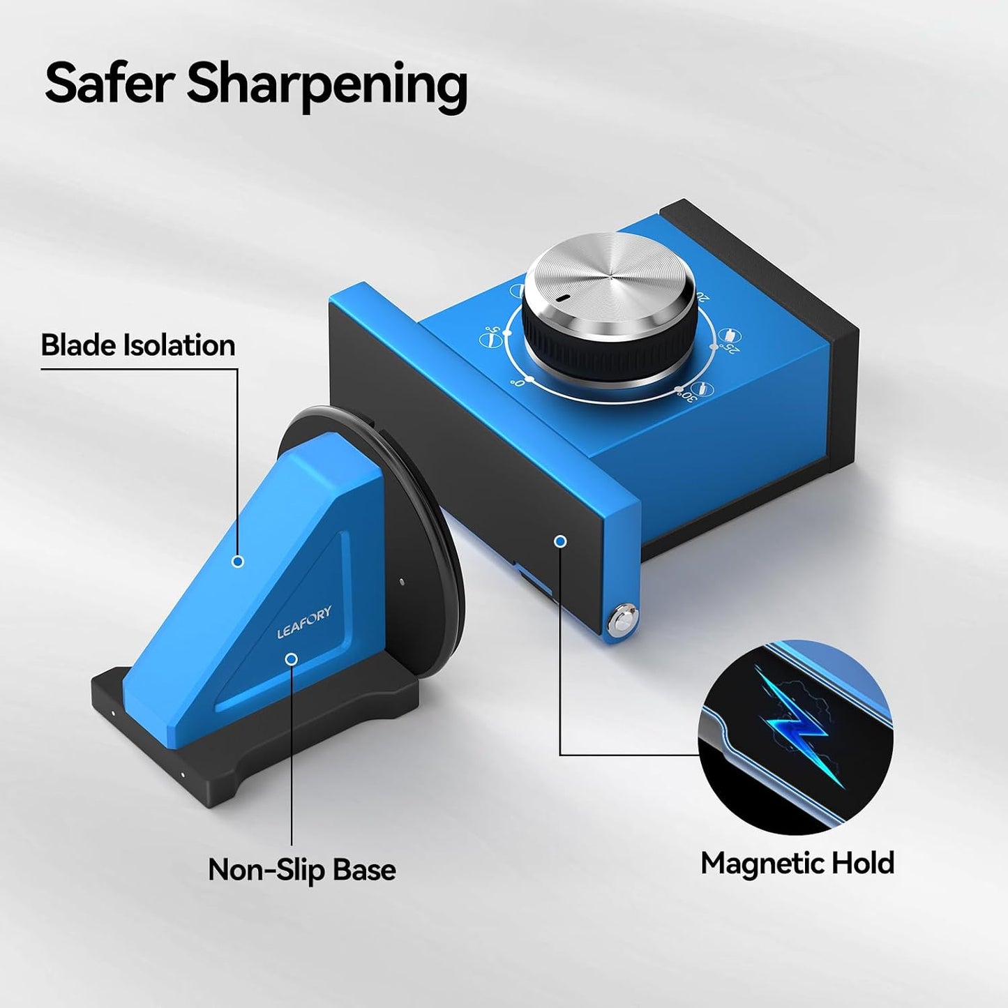 Adjustable Rolling Knife Sharpener with 6 Precision Angles, Magnetic Knife Sharpening System with Diamond & Ceramic Discs, Heavy Duty Metal Construction, Ideal Gift for Men