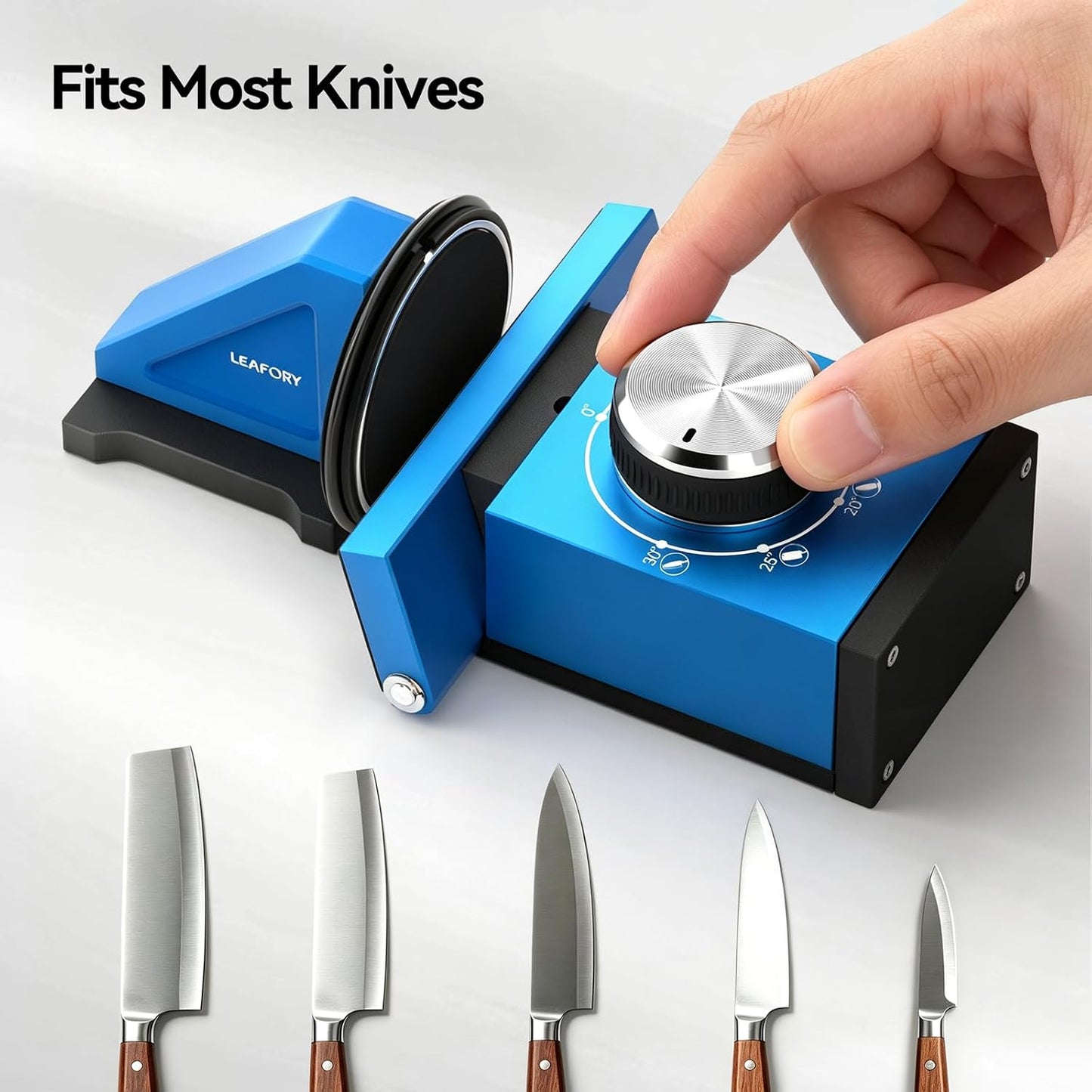 Adjustable Rolling Knife Sharpener with 6 Precision Angles, Magnetic Knife Sharpening System with Diamond & Ceramic Discs, Heavy Duty Metal Construction, Ideal Gift for Men