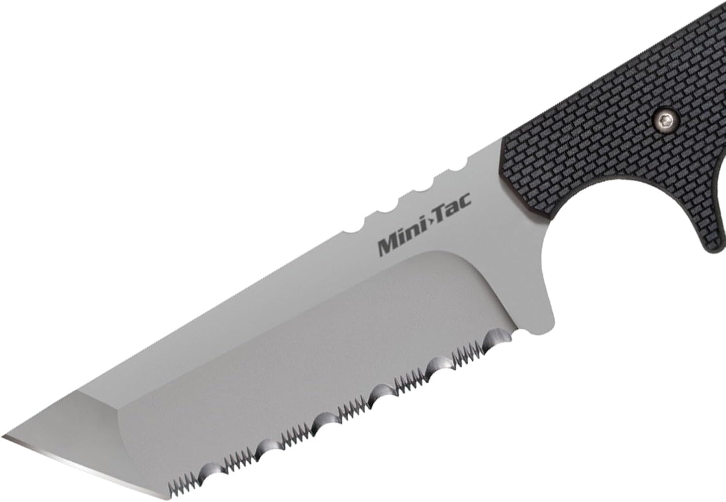 COLD STEEL Mini Tac Tanto 3.75" AUS8A Razor-Sharp Blade 3" Griv-Ex Handle Tactical Fixed Blade Neck Knife w/Secure-Ex Sheath
