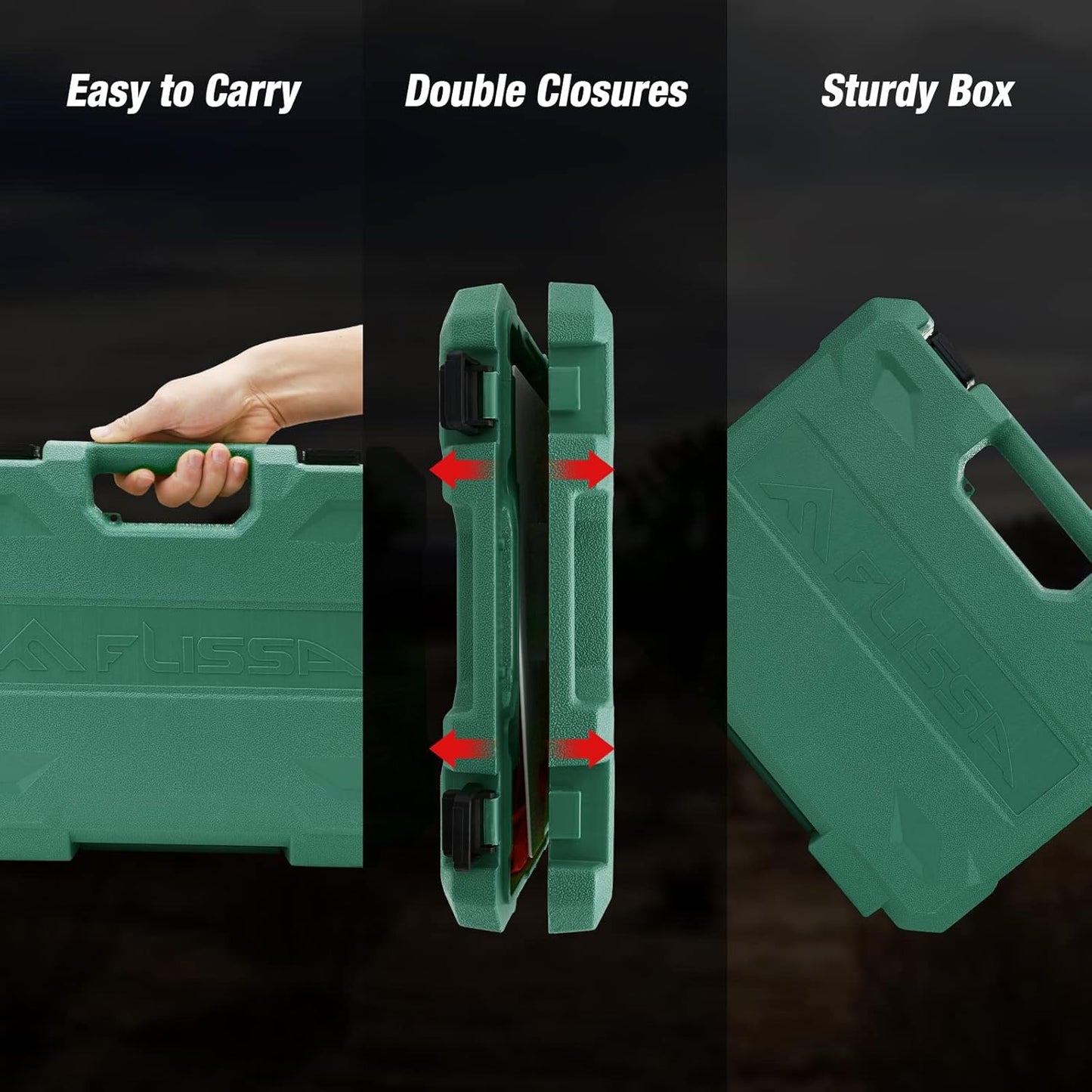 10 Piece Hunting Field Dressing Kit with Portable Storage Case | Green, Deer, Fishing, Camping, Survival