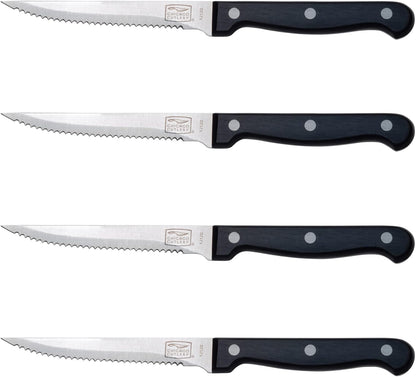 Essentials 8-Inch Bread Knife, High-Carbon Stainless-Steel Blade with Serrated Edge for Slicing, Cutting, and Scoring Bread, Black Polymer Handle Serrated Knife