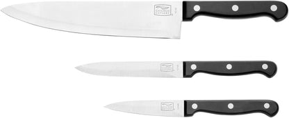 Essentials 8-Inch Bread Knife, High-Carbon Stainless-Steel Blade with Serrated Edge for Slicing, Cutting, and Scoring Bread, Black Polymer Handle Serrated Knife