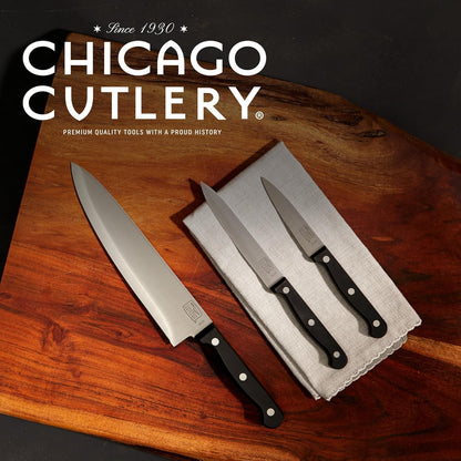 Essentials 8-Inch Bread Knife, High-Carbon Stainless-Steel Blade with Serrated Edge for Slicing, Cutting, and Scoring Bread, Black Polymer Handle Serrated Knife