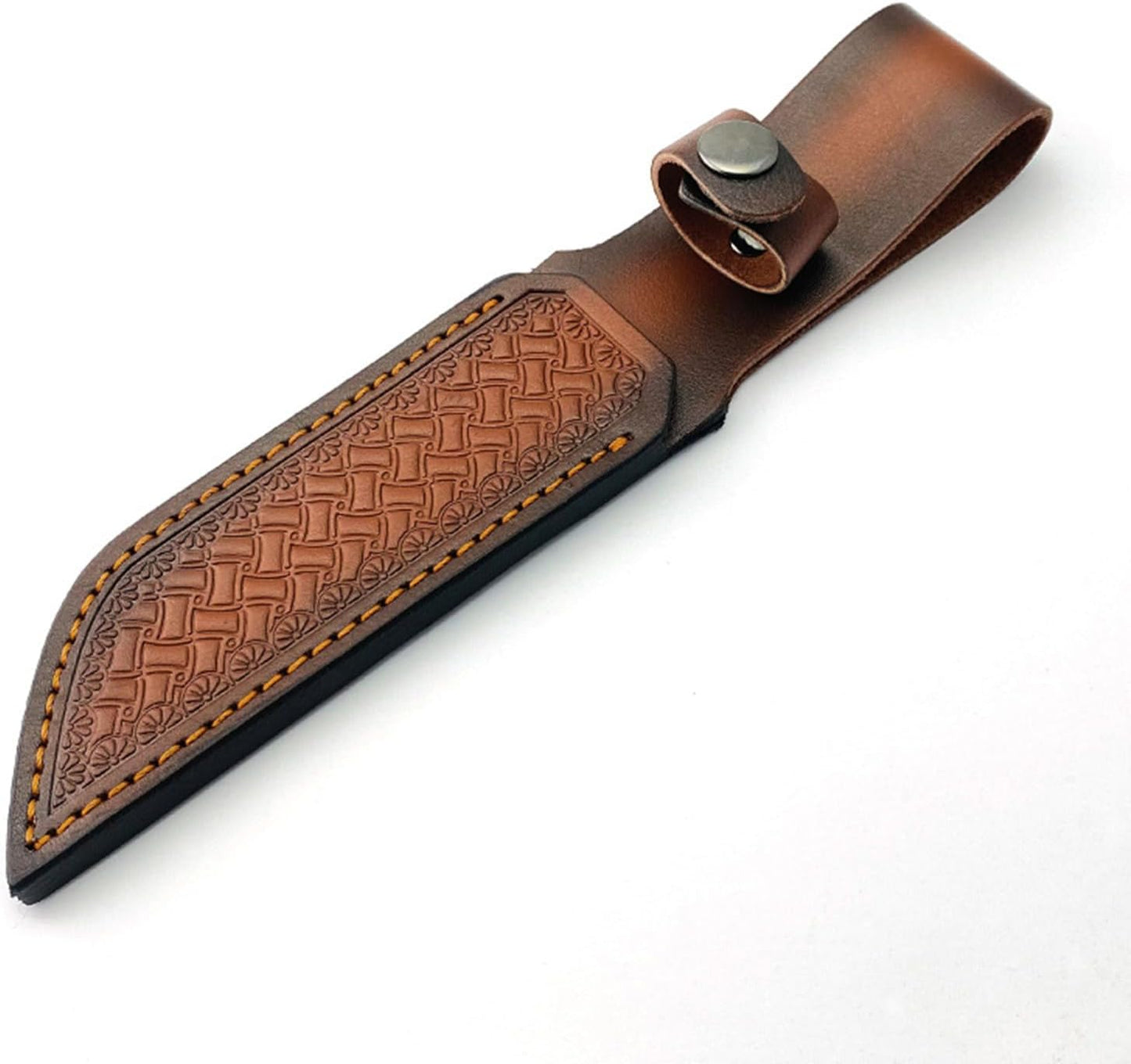 Leather Knife Sheath Fixed Blade Straight Knife Sheath Waist Scabbard Pouch EDC Outdoor Hunting Camping Fit for 5.12" Blade Decor Gift