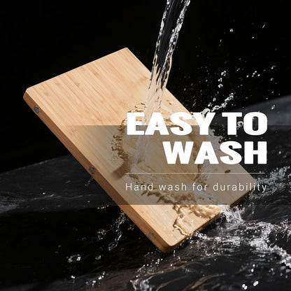 Bamboo Cutting Board for Kitchen - Wood Chopping & Charcuterie Board | Made with Moso Bamboo - Double Sided Pre Oiled (13.2" x 9.8" / 33.5 x 25 cm)