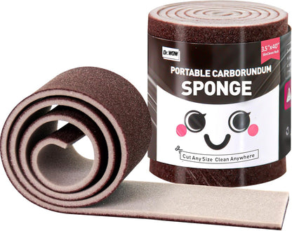 Carborundum Heavy Duty Scouring Sponges, 0.4" 8 Count | Fiberglass-free nano emery scrubbers tackle rust, grease and tough stains on pots, pans, grills, oven racks and sinks.